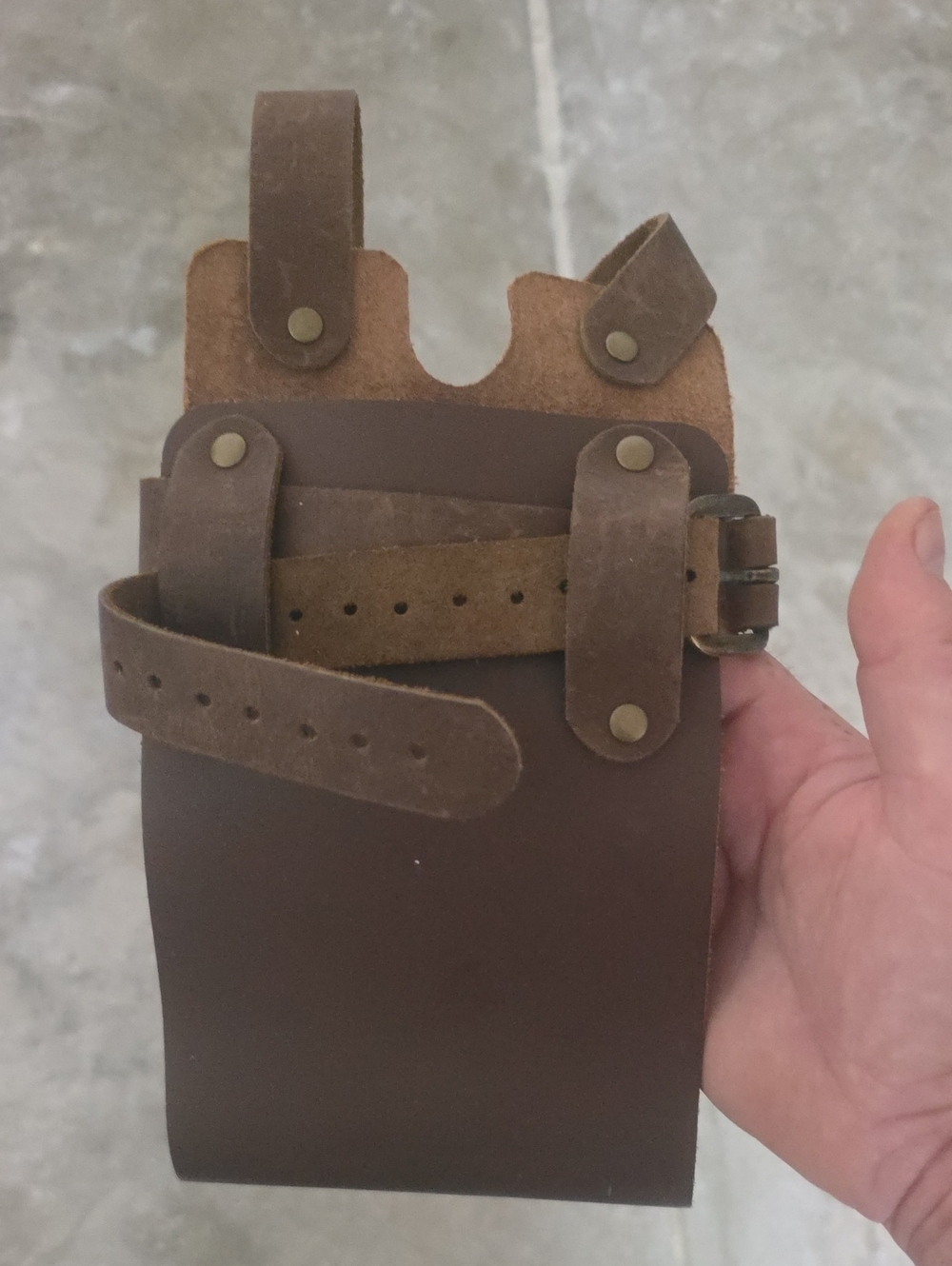 Leather Book Holster, for Trade Paperback & Hardcover, Belt Book Holder